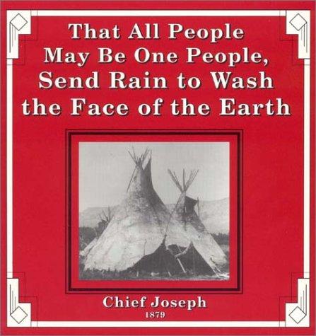 That all people may be one people, send rain to wash the face of the earth 