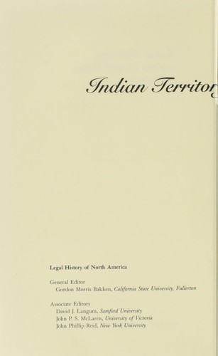 Indian territory and the United States, 1866-1906 : courts, government, and the movement for Oklahoma statehood / Jeffrey Burton.
