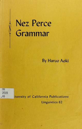 Nez Perce grammar 