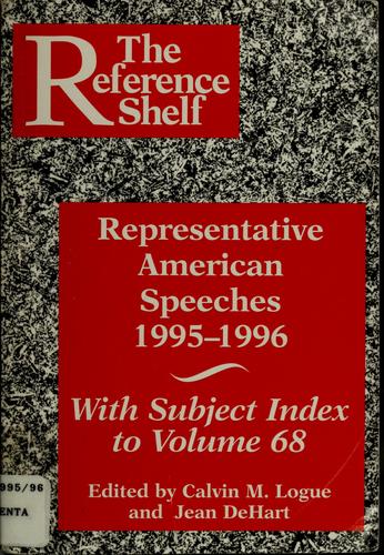 Representative American speeches, 1995-1996 