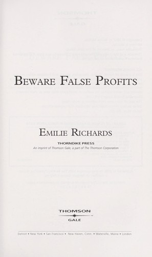 BEWARE FALSE PROFITS.