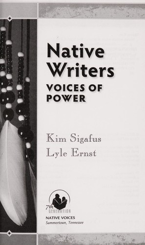 Native writers : voices of power 