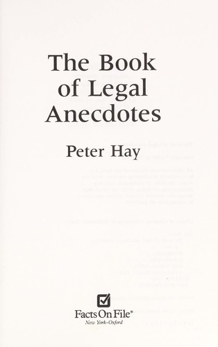 The book of legal anecdotes 
