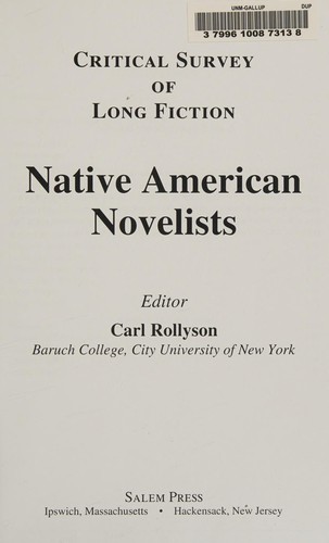 Native American novelists 