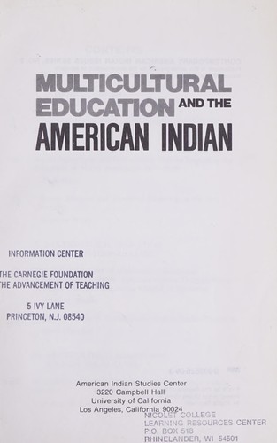 Multicultural education and the American Indian.