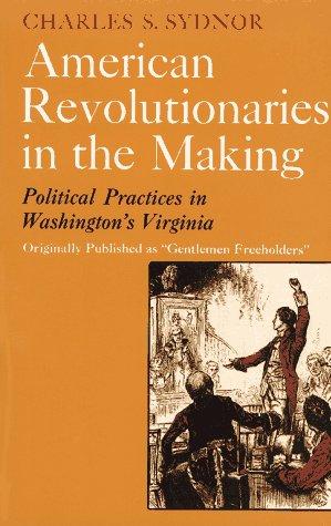 American revolutionaries in the making : political practices in Washington's Virginia 