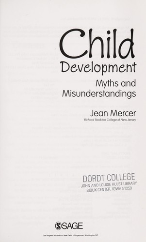 Child development : myths and misunderstandings 