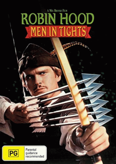 Robin Hood : men in tights / a Brooksfilms production ; in association with Gaumont ; story by J. David Shapiro & Evan Chandler ; screenplay by Mel Brooks & Evan Chandler & J. David Shapiro ; produced and directed by Mel Brooks ; released by Twentieth Century Fox.