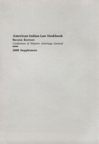 American Indian law deskbook : second edition, 2000 supplement 