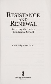 Resistance and Renewal-Surviving the Indian Residential School Cover Image