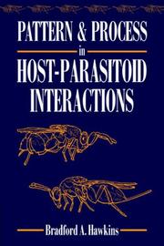 PATTERN AND PROCESS IN HOST-PARASITOD INTERACTIONS. Cover Image