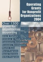 Operating grants for nonprofit organizations 2004. Cover Image