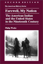 Farewell, my nation : the American Indian and the United States in the nineteenth century  Cover Image