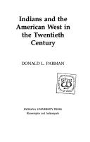 Indians and the American West in the twentieth century  Cover Image