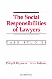 The social responsibilities of lawyers : case studies  Cover Image