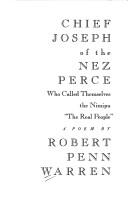 Chief Joseph of the Nez Perce, who called themselves the Nimipu, "the real people" : a poem  Cover Image