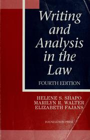 Writing and analysis in the law  Cover Image