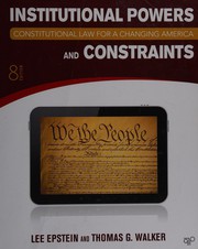 Constitutional law for a changing America. Institutional powers and constraints  Cover Image