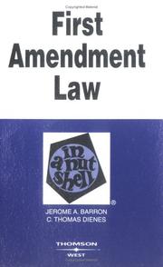 First Amendment law in a nutshell  Cover Image