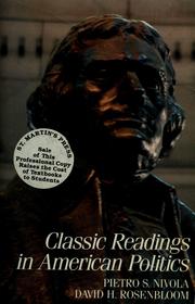 Classic readings in American politics  Cover Image