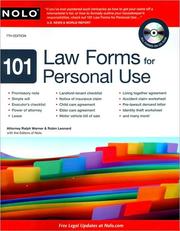 101 law forms for personal use  Cover Image