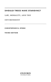 Should trees have standing? : law, morality, and the environment  Cover Image