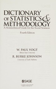 Dictionary of statistics & methodology : a nontechnical guide for the social sciences  Cover Image