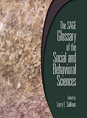 The SAGE glossary of the social and behavioral sciences  Cover Image