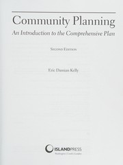 Community planning : an introduction to the comprehensive plan  Cover Image