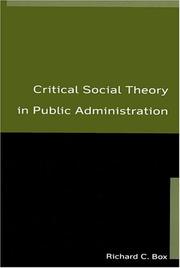 Critical social theory in public administration  Cover Image
