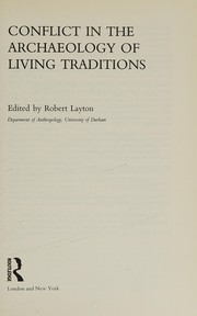 Conflict in the archaeology of living traditions  Cover Image