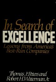 In search of excellence : lessons from America's best-run companies  Cover Image