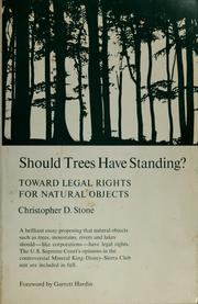 Should trees have standing? : toward legal rights for natural objects  Cover Image