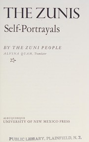 The Zunis : self-portrayals  Cover Image