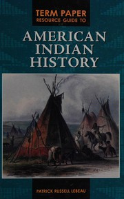 Term paper resource guide to American Indian history  Cover Image