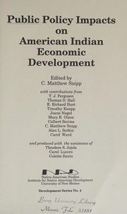 Public policy impacts on American Indian economic development  Cover Image