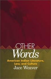 Other words : American Indian literature, law, and culture  Cover Image