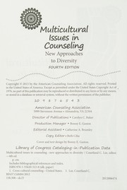 Multicultural issues in counseling : new approaches to diversity  Cover Image