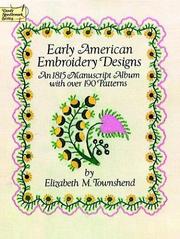 Early American embroidery designs : an 1815 manuscript album with over 190 patterns  Cover Image