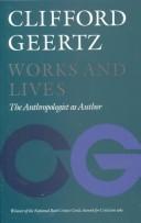 Works and lives : the anthropologist as author  Cover Image