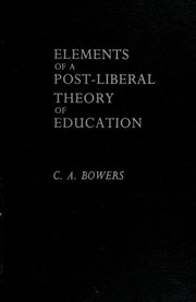 Elements of a post-liberal theory of education  Cover Image