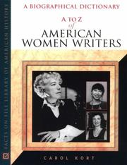 Enlarge cover image for A to Z of American women writers / Carol Kort.