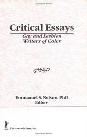 Enlarge cover image for Critical essays : gay and lesbian writers of color
