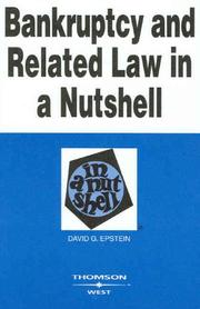 Enlarge cover image for Bankruptcy and related law in a nutshell / by David G. Epstein.